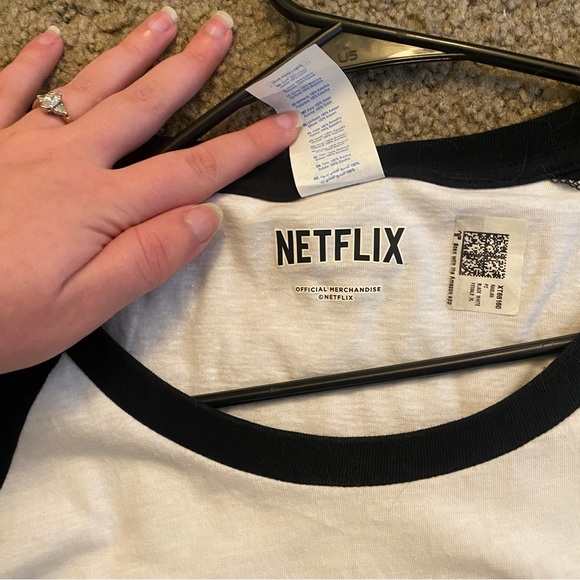 NWOT Stranger Things Hellfire Club Raglan Tee - Picture 2 of 3